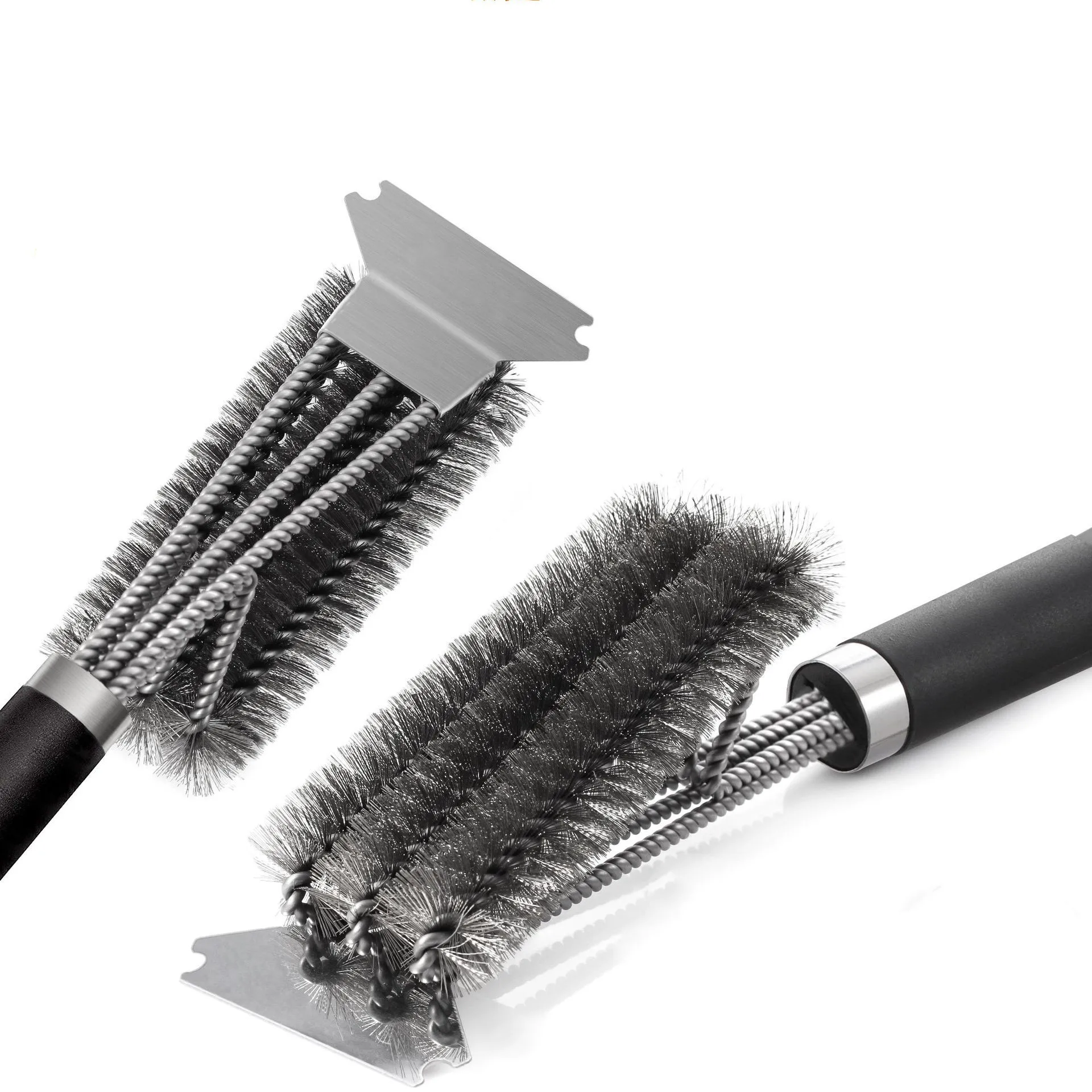 BBQ Grill Brushes Barbecue Scrapper Accessories Cleaning Brush Tools Outdoor Cleaner Stainless Steel Bristles Wire Kitchen Clean