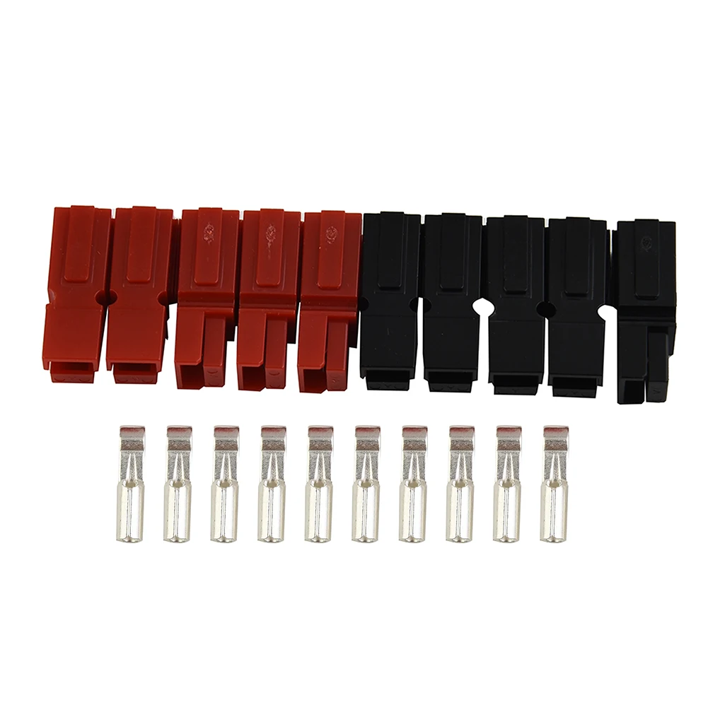 

5 Pair 30 Amp 600V Power Pole Red Black Connector For Anderson Style Plugs Marine Power Connector Copper Terminal Tool Parts