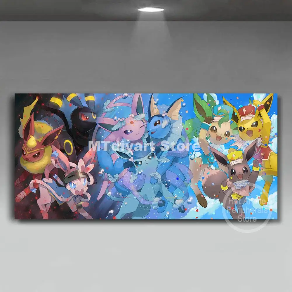 Anime Pokemon Diamond Painting Peripherals AB Pikachu Espeon Cute Picture  Art Watercolor Square Round For Room Wall Decor Gifts - AliExpress