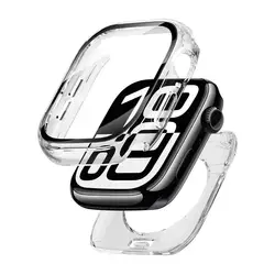 Universal 360° Waterproof Smartwatch Case with Tempered Glass Protection for 41mm (Transparent)