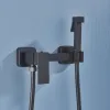 Matte Black Wall-Mounted Brass Bathroom Bidet Faucets High Pressure Sprayer Shower Tap Toilet Washer Hot and Cold Water Mixers 2