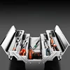Organizer Tool Box Mechanic Storage Stainless Tool Box Professional Metal Suitcase Waterproof Case Parts Garage Accessories 3