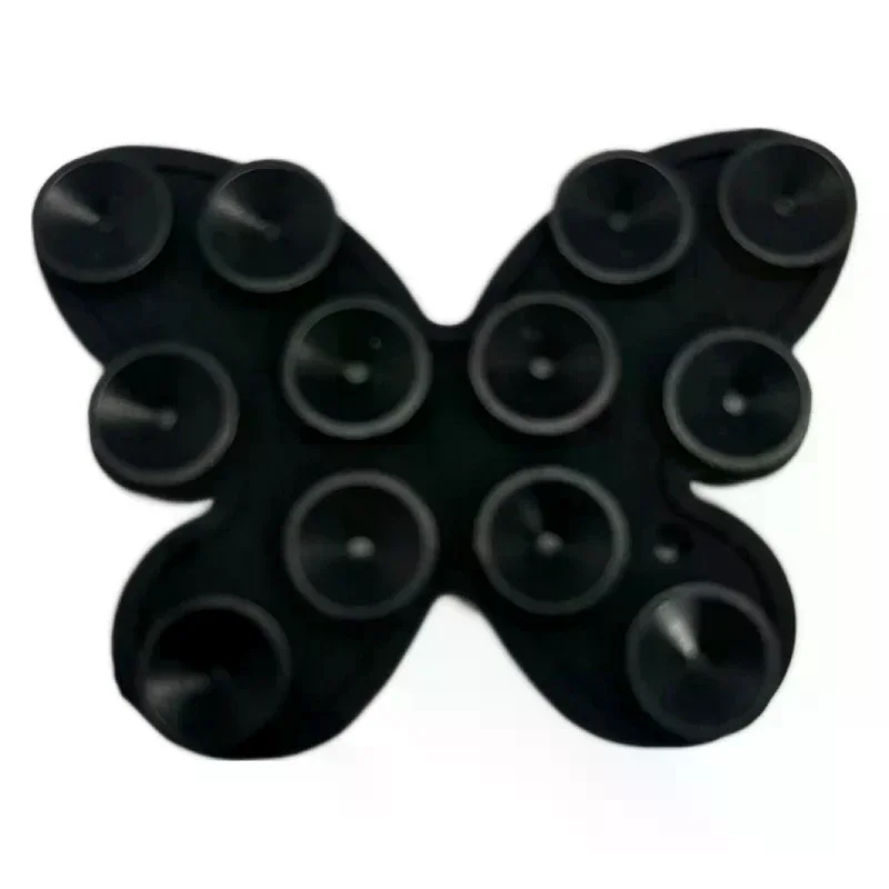 1Pcs Phone Fixture Suction Cup Silicone Butterfly Double-sided Suction Cup Back Adhesive Mobile Phone Rubber Suction Cup