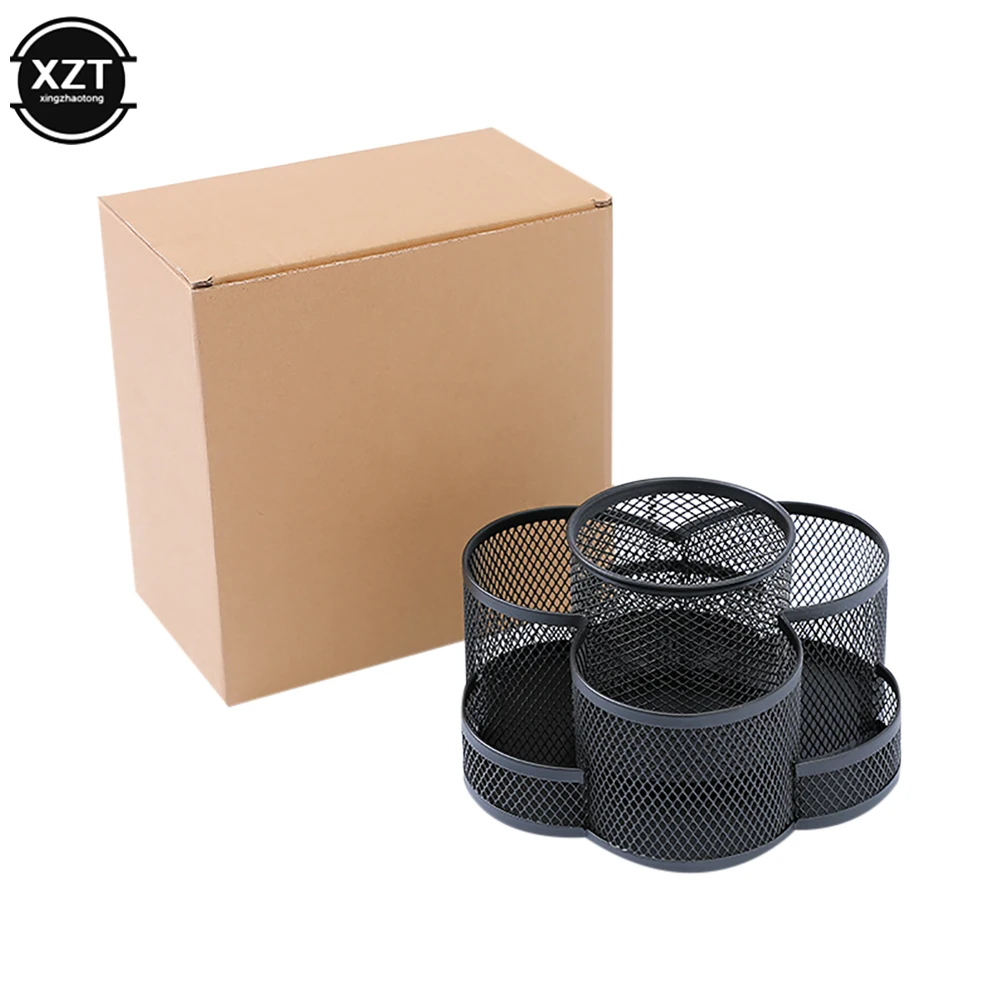 360 Degree Rotating Holder 7 Compartments Large Capacity Storage Organizer For School Home Office