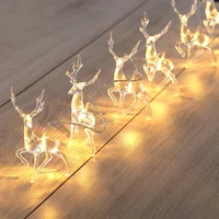 USB Christmas Reindeer String Lights LED Garland Fairy Lights for Christmas Tree Wedding Curtain Garland Garden Party Room Decor 1