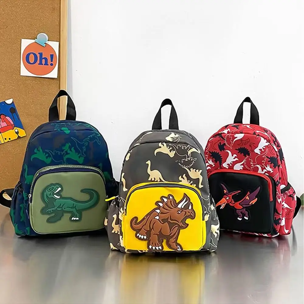 Durable Cartoon Dinosaur School Bag Portable Large Capacity Backpack Lightweight Kindergarten Shoulder Bag 1
