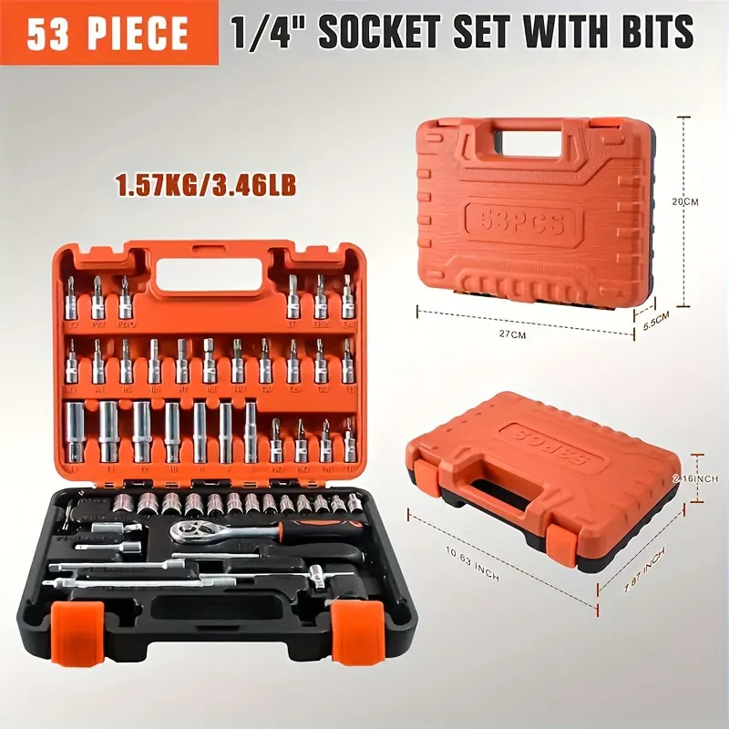 Car Repair Tools Multi-Purpose Repair Tool Set Ratchet Torque Wrench