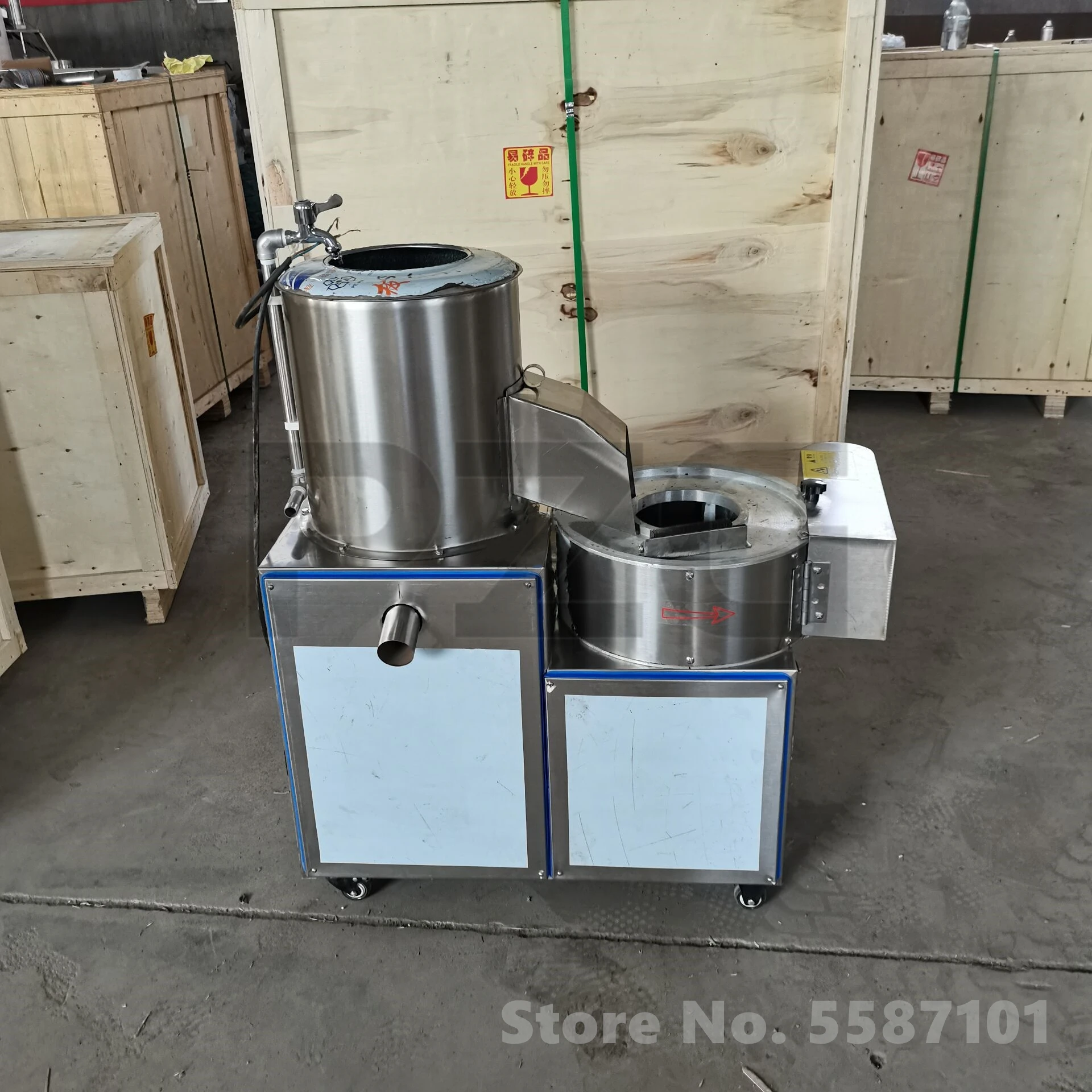 Potato Washing and Peeling Machine with Excellent Processing Result