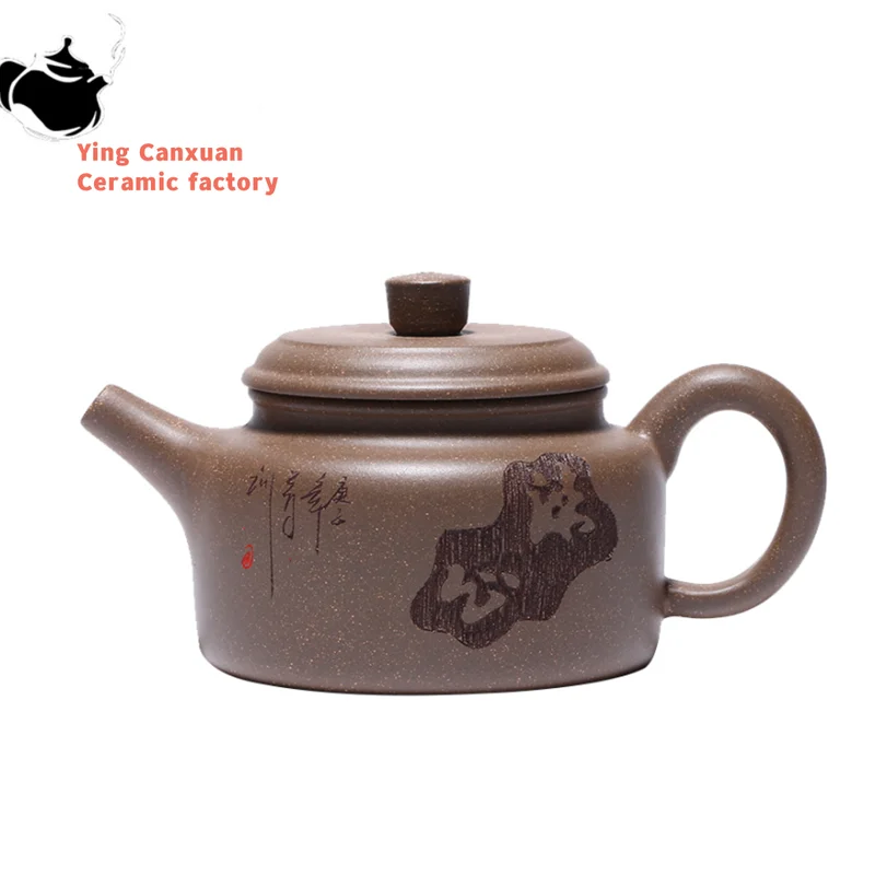 

190ml Chinese Yixing Purple Clay Teapots Handmade Raw ore Tea Pot Beauty Kettle Famous Zisha Teaware Tea Ceremony Gifts
