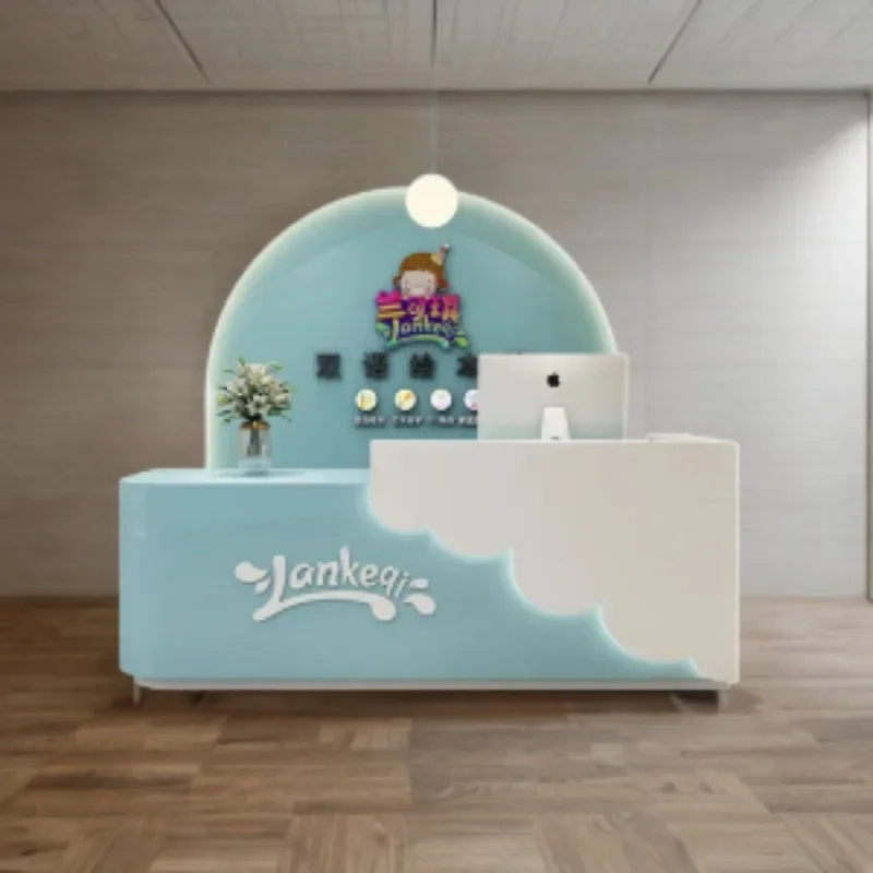 Customer Center Shop Service Counter Spa Reception Furniture Beauty Salon Receptionist Front Desk Party Tables Luxury Receiption