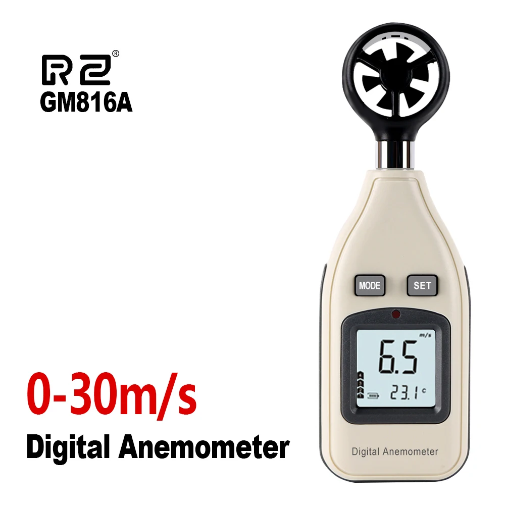 MedidorDigitaldevelocidaddelvientodemanoanemmetrotermmetro