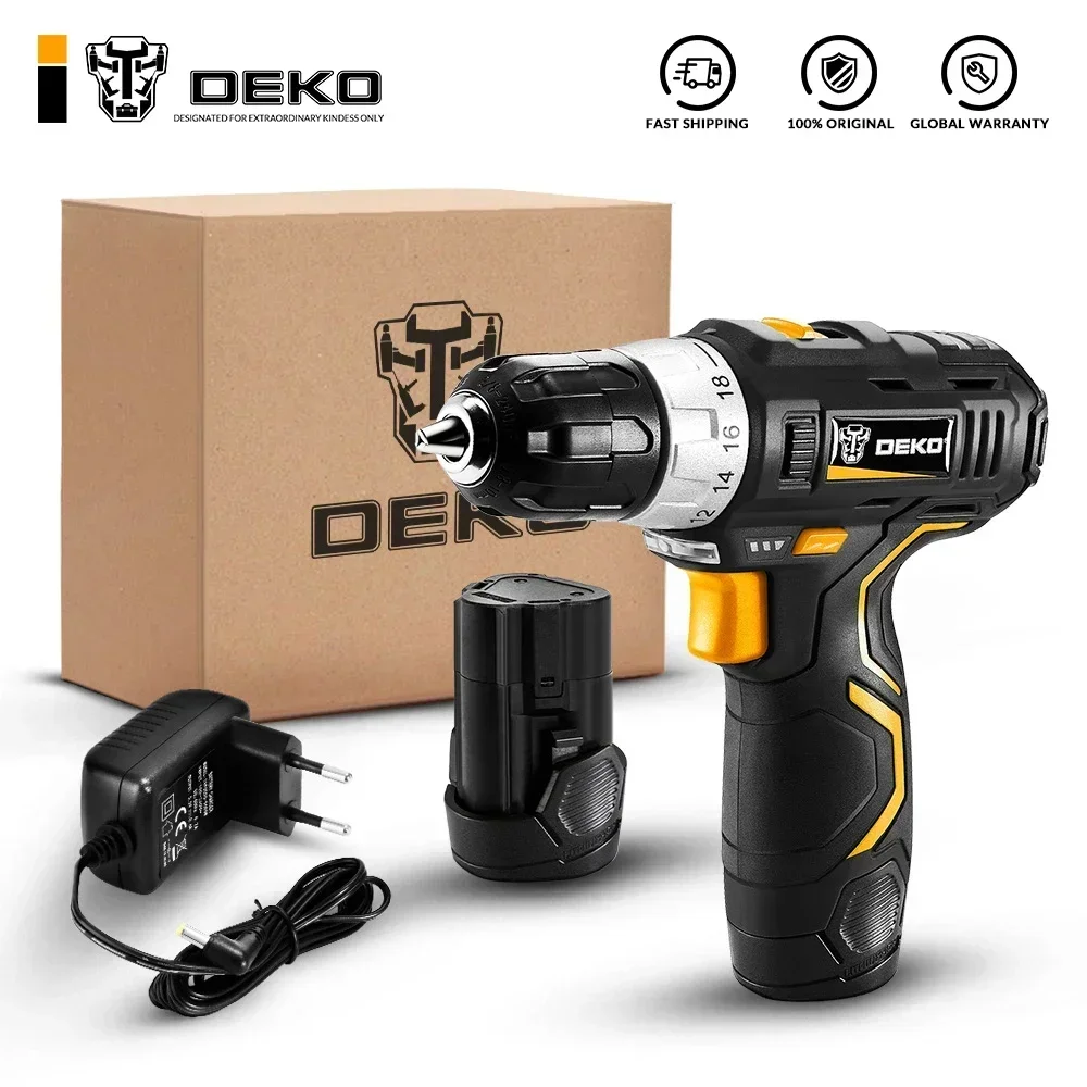 

DEKO GCD12DU3 12 вольт Макс литий-ионная батарея 32 нм 2-скоростная Электрическая аккумуляторная дрель мини дрель отвертка беспроводной силовой привод