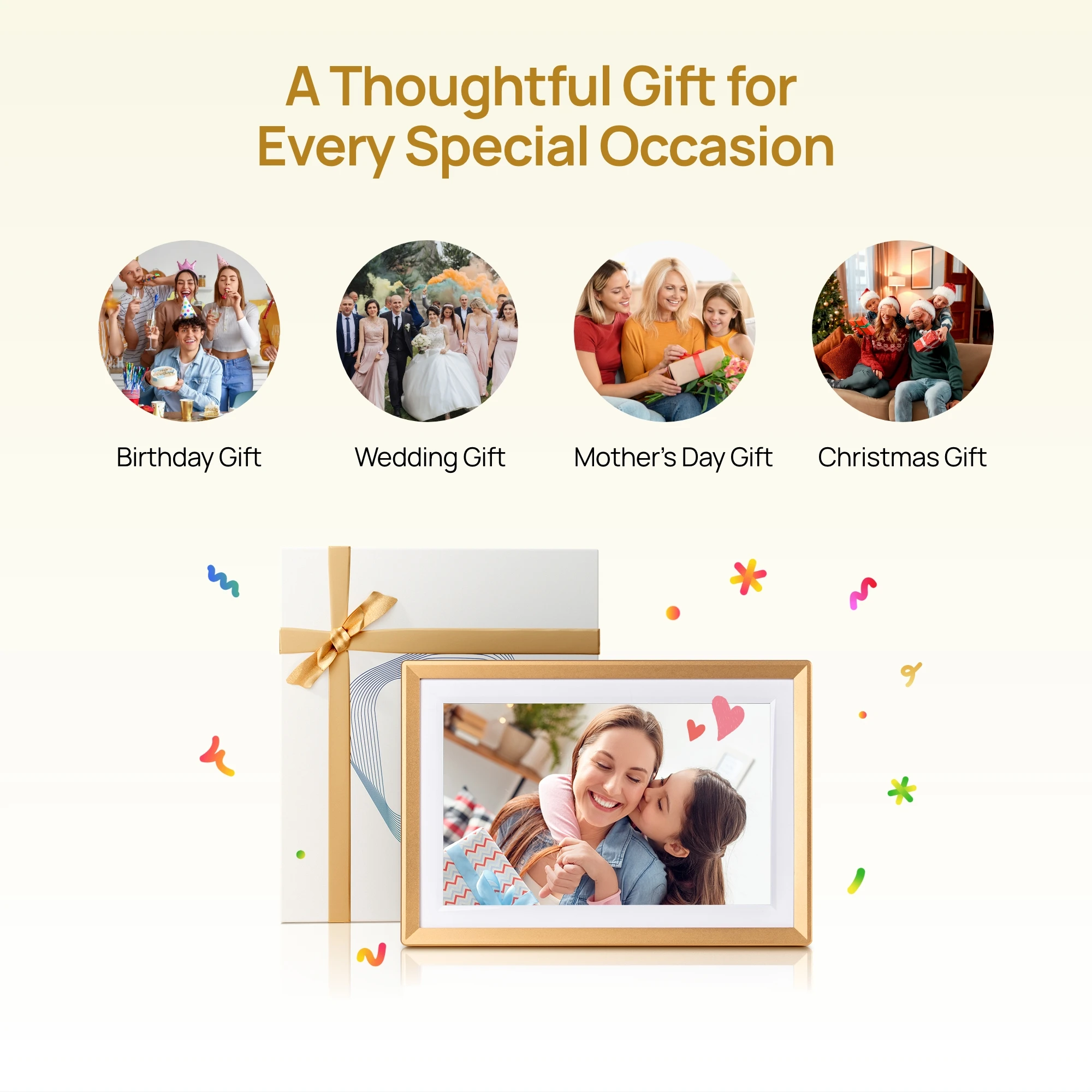 ARZOPA Metal Digital Picture Frame WiFi 10.1" 3