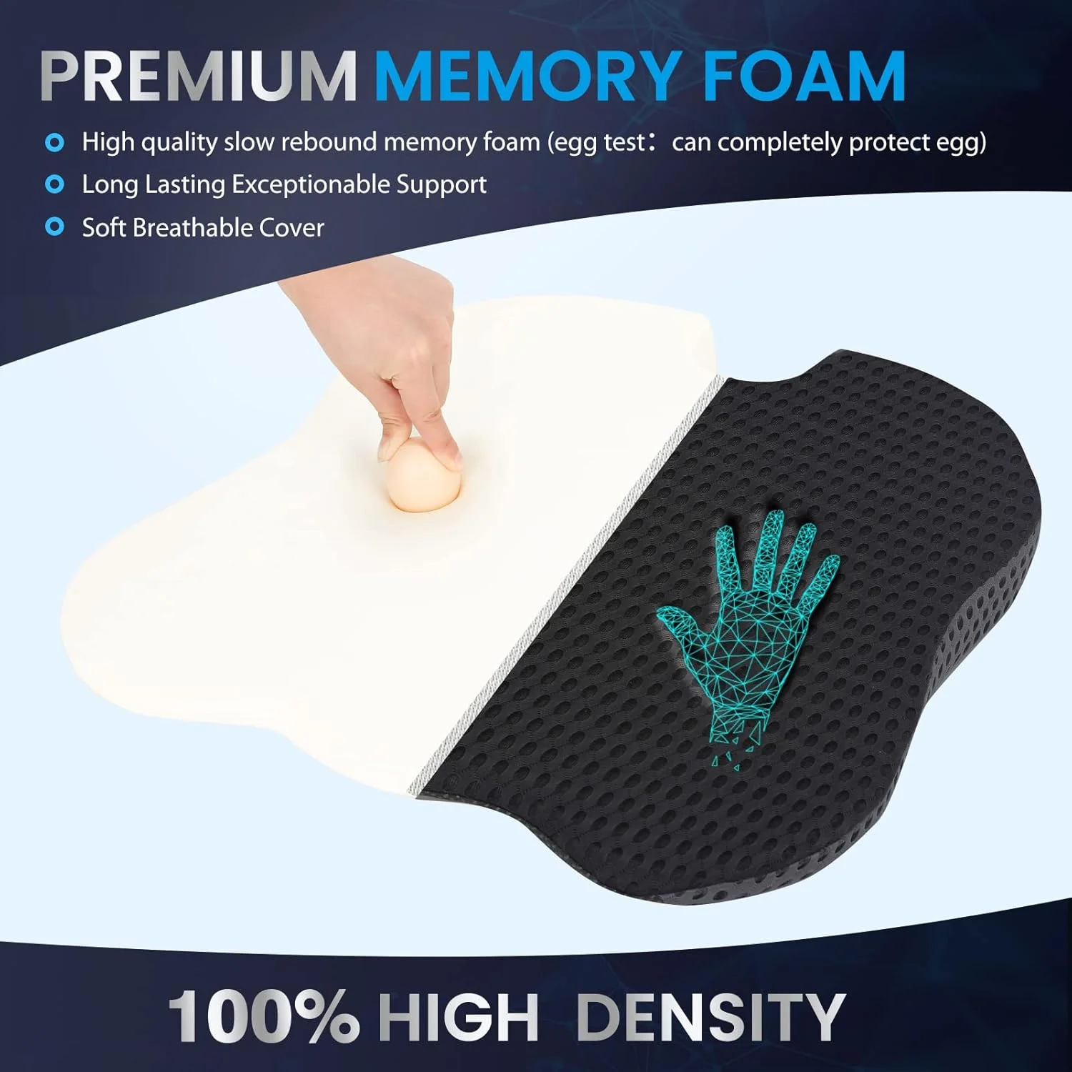 Cushion Non Slip Orthopedic Memory Foam Prostate Cushion for Tailbone Sciaticaback Pain Relief Comfort Chair Car Seat