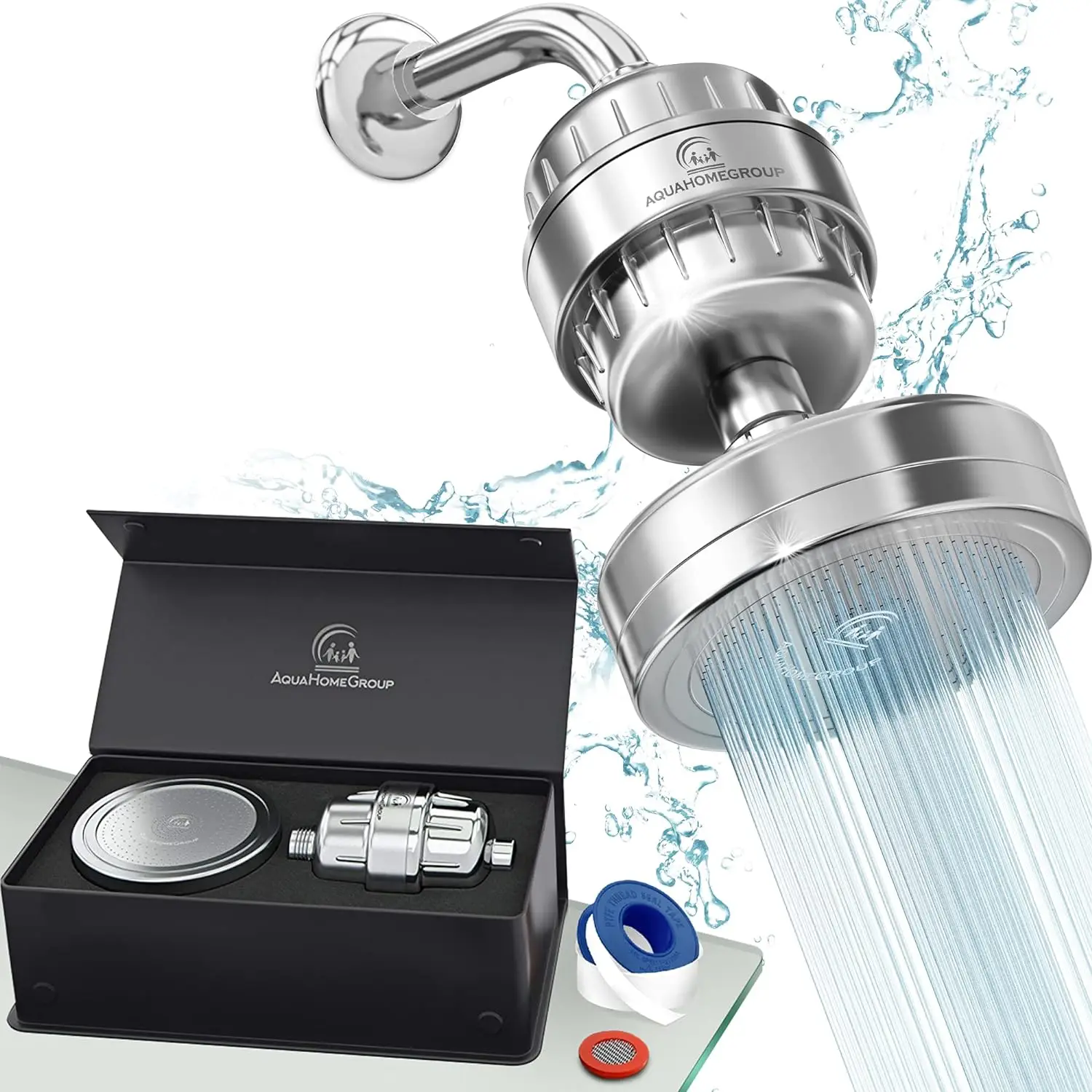 Luxury Filtered Shower Head Set 20+3 Stage Shower Filter for Hard Water Removes Chlorine and Harmful Substances