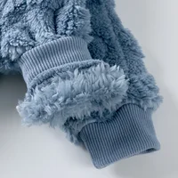 Barboteuse pour nouveau-né de 0 à 18 mois, vêtements chauds d'hiver en flanelle épaisse, pyjama pour bébé garçon et fille, combinaisons à capuche en forme de cœur 5