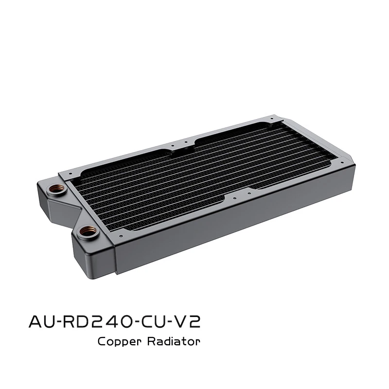 Azieru 240 360 Radiador de Refrigeração de Água Cobre Watercooler Exaustão Trocador de Calor Dissipação pc Cpu Gpu Cooler Au-rd240-cu-v2 - Imagem 2
