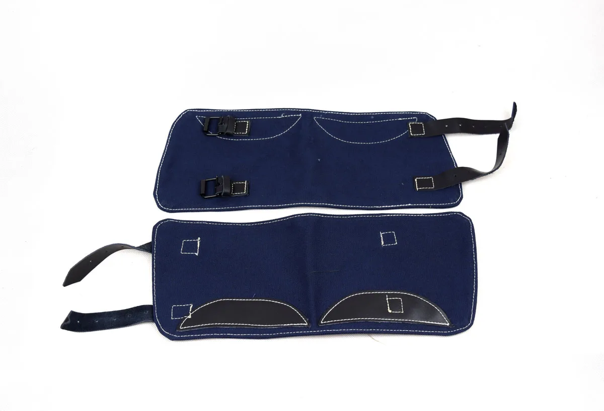 Riproduzione Wwii Leggings Tedeschi Puttee Ghette Airforce Luftwaffe Lw Blue Canvas