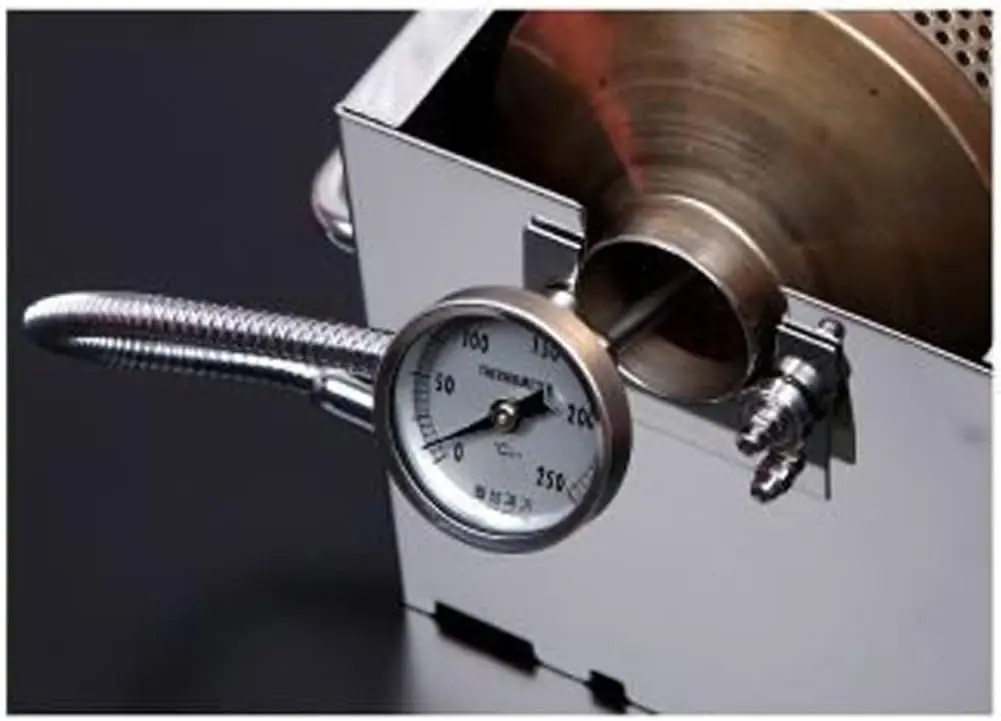 Size (200~250g) Home Coffee Roaster Including Thermometer -Gas Burner Required (Motorized)