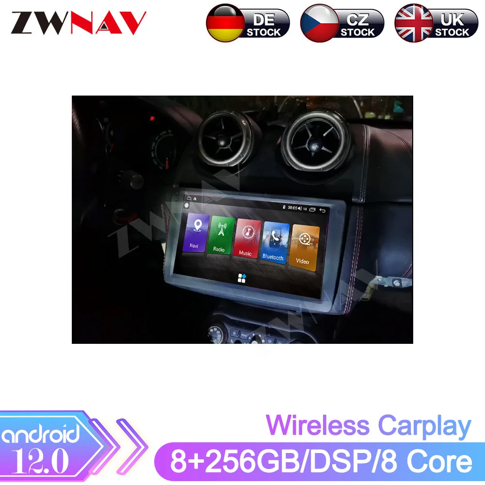 9 "Android 12.0 8 + 256Gb Autoradio Navigazione Gps Per Ferrari California Multimedia Player Auto Stereo Head Unit Video Carplay Dsp