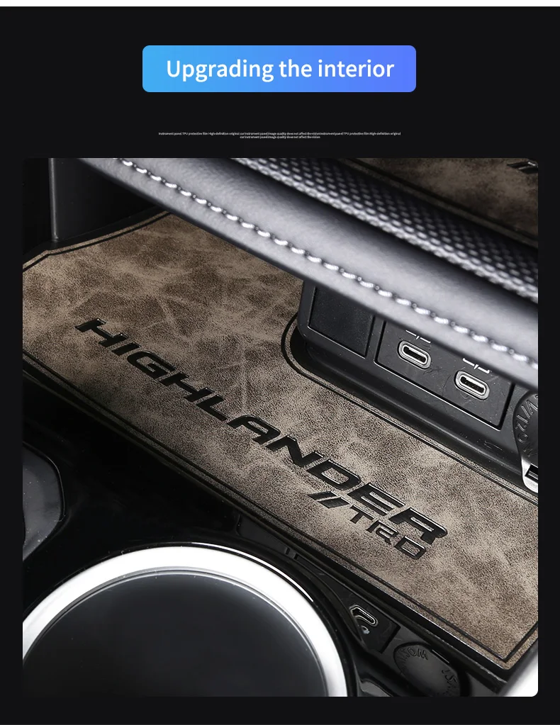 Für Toyota Highlander XU70 KLUGER 2020 2021 2022 Auto Nicht-slip Tür Slot Matte Wasser Bahn PU Anti-schmutzig Pad Innen Zubehör – Detail 5