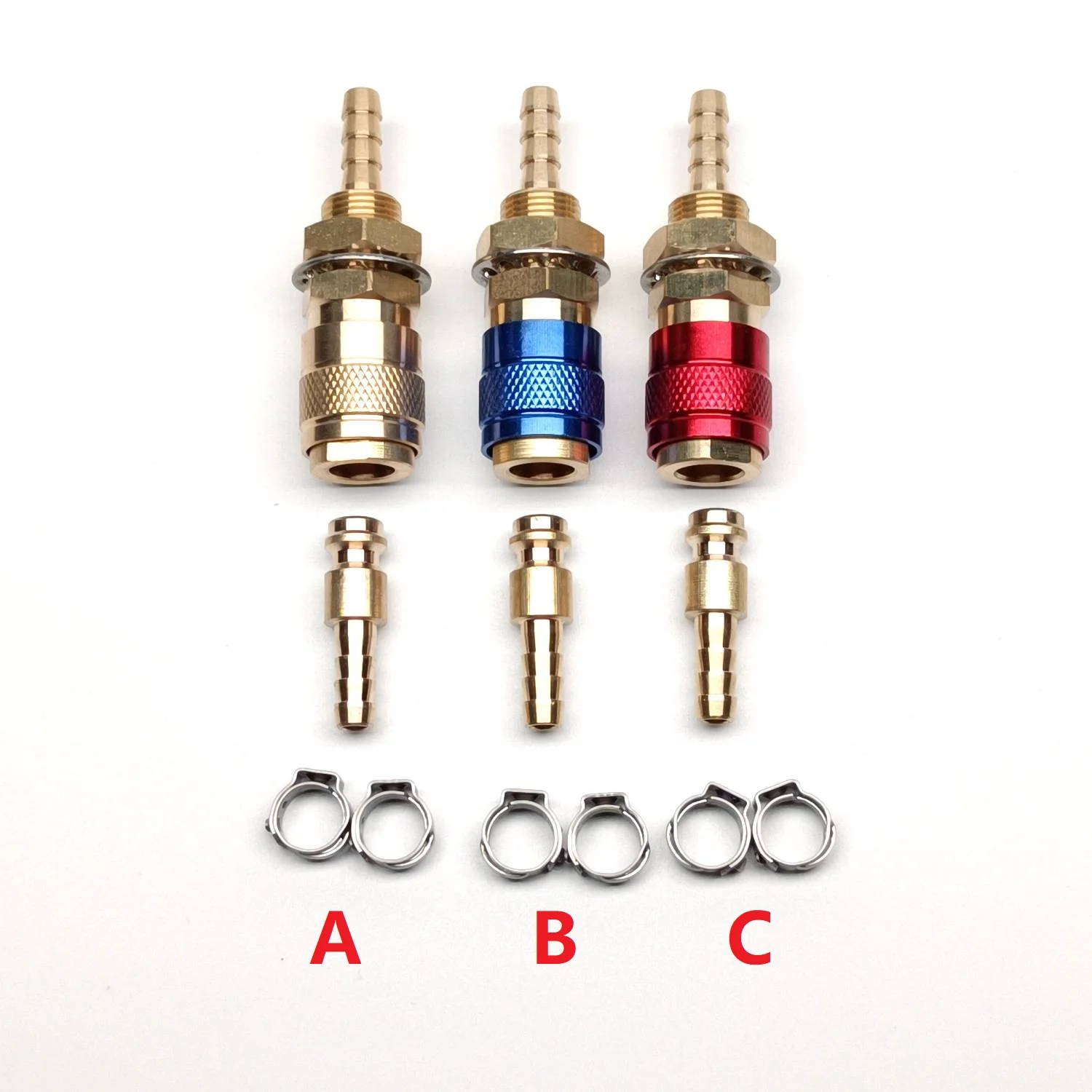 Fit ID 5mm OD 8mm Hose Pipe Male Female Water Cooled Gas Adapter Quick Connector 501D WP-18 TIG MIG Welder Welding Torch Plug welding torch,welding cable connector