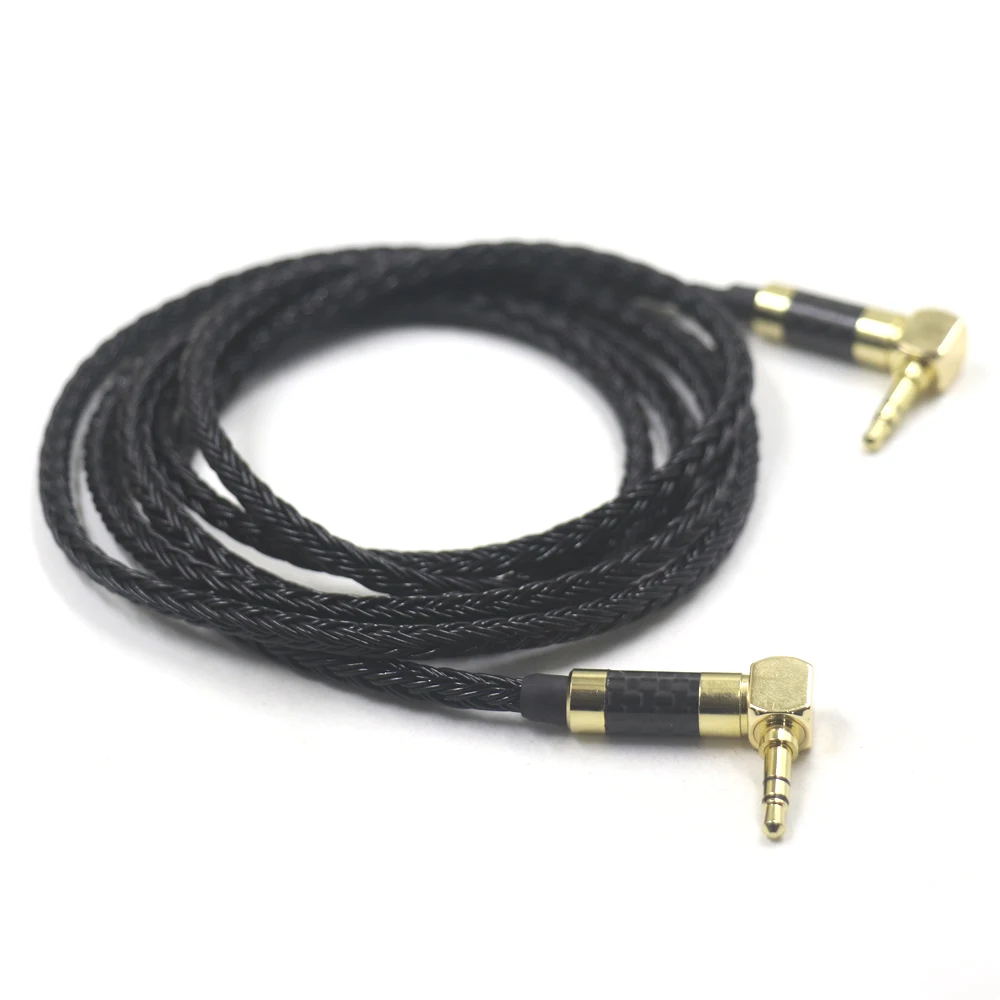 16 Core OCC 3.5mm male to 3.5mm male 90 Degree Right Angle audio input cable speaker line for Car Headphone MP3/4 Aux Cord