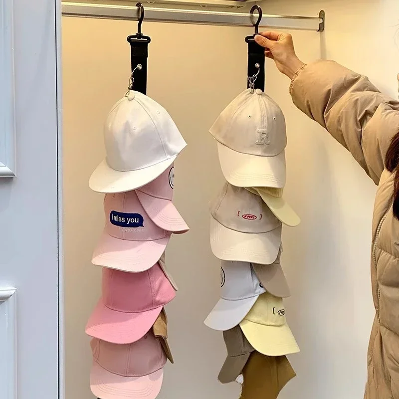Hanging with Hook with Metal Clips Hat Collections Storage Caps Hanger Golf Caps Rack Hats Stand Baseball Hook 2PCS