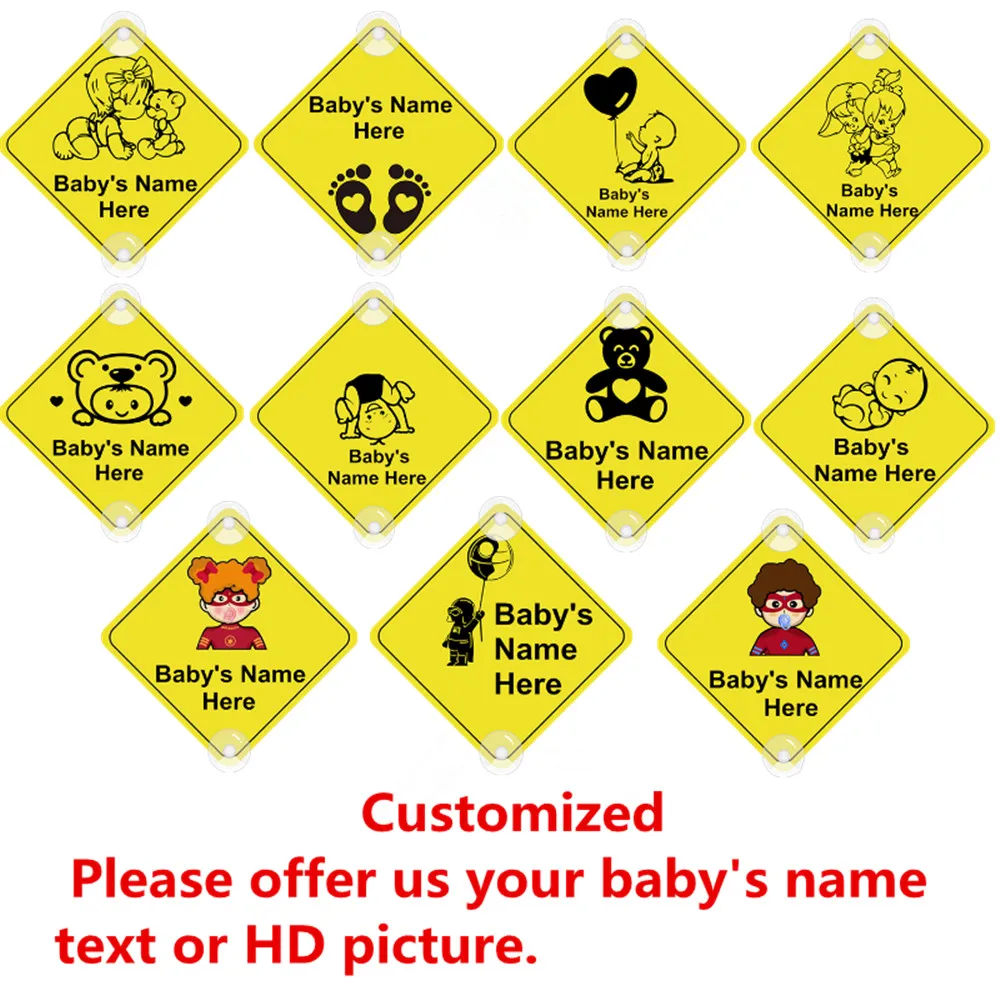 Sticker autocollant Bébé à bord vw prénom personnalisé – Myachetealy