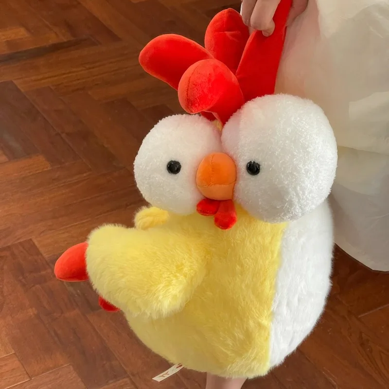 A Cup of Chicken Doll with Protruding Eyes Plush Toy Pillow To Give To Friends and Girlfriends with Creative and Cute Design