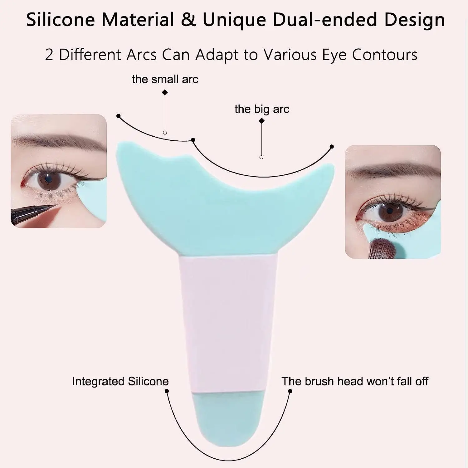 Mascara Applicator Tool Silicone Eyelash Shield Multifunction Eyelash Eyeshadow Pads Reusable Eyelashes Guide Tool