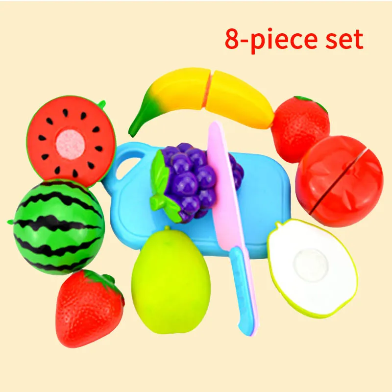 Kitchen Toys Children Small Toys Set Fresh Fruit Vegetables Cutting Toy Kitchen Simulation Suit Food Learning Early Educational
