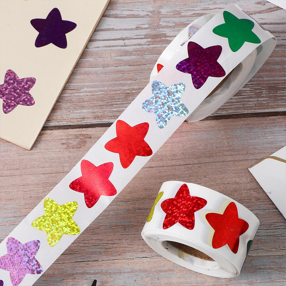 

5 Rolls Sticker Star Reward Stickers For Kids Pentagram Small Chart Aesthetic Student