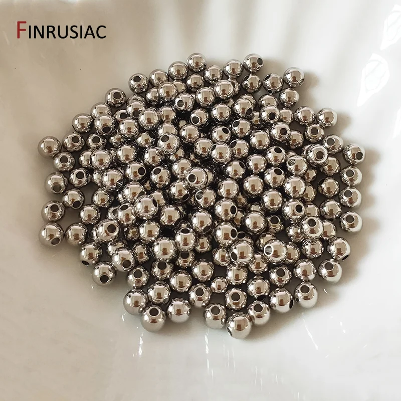 30-100Pcs 2-6mm 14/18K Gold Plated Brass Spacer Beads 4
