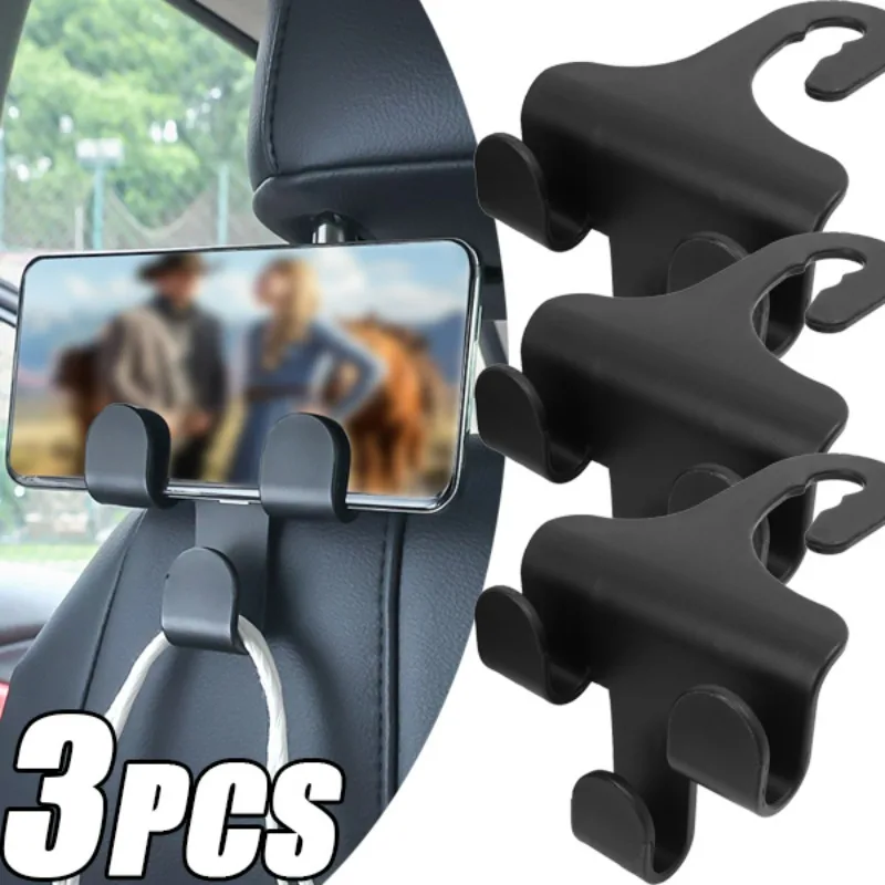 

Car Rear Seat Hook Phone Holder Interior Storage Holder Hanger Multifunctional Car Seat Organizer Hooks Accessories