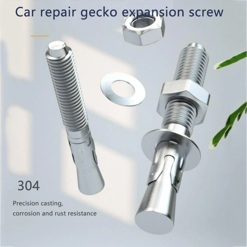 

1-2PCS 304 Stainless Steel High Strength Car Repair Gecko Expansion Screw for Elevator Expansion Bolt M6 M8 M10 M12 M16