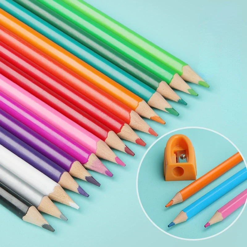 Color Pencils 12/24/36/72Colors Set Plastic Rod Solid Wooden for Writing Sketching Coloring Painting Drawing Art Supplies