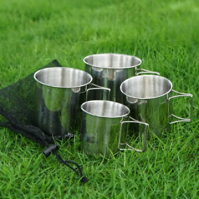 Stainless steel outdoor camping cup set portable water supplement