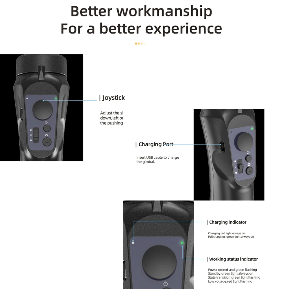 12496-b603de.jpg stabilisateur Smartphone à 3 axes portatif, pour Smartphone IOS/android