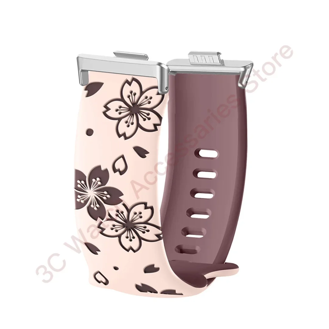 Stylish Printed Strap with Metal Bracelet