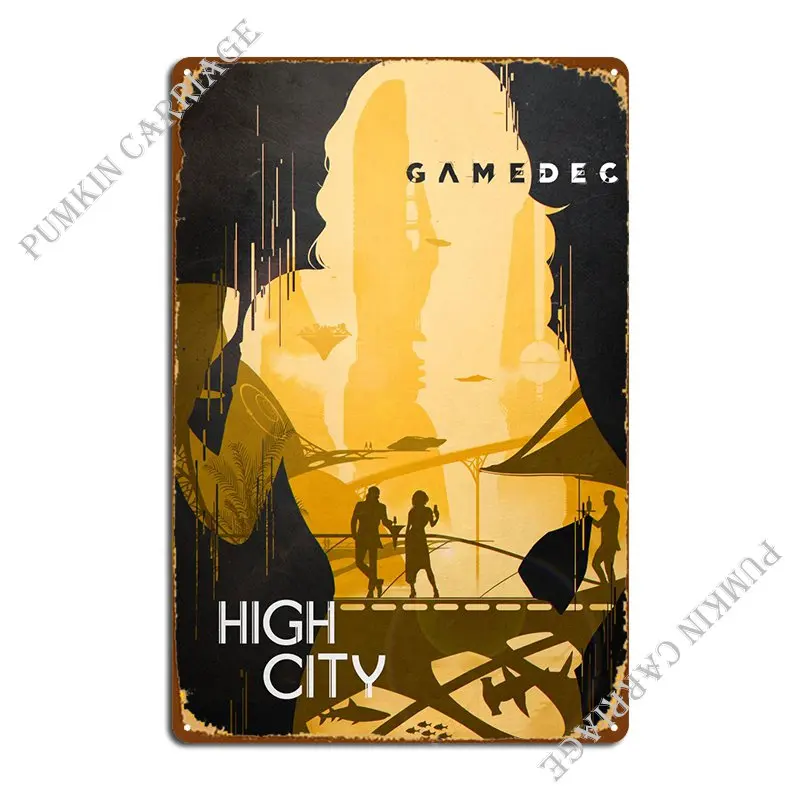 

High City Metal Sign Retro Garage Pub Mural Tin Sign Poster