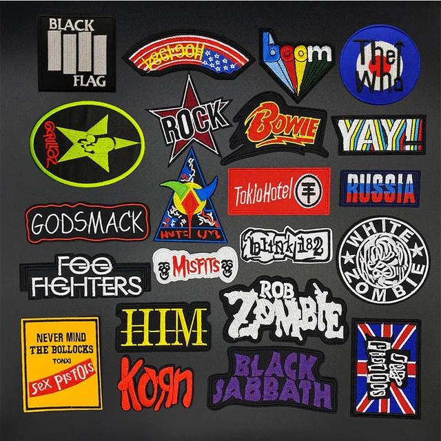 10 pièces autocollants logo groupe de musique rock TOUT NEUF