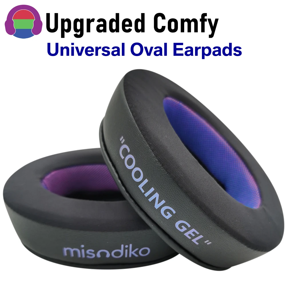 

misodiko [Upgraded Comfy] Universal Oval Ear Pads Cushions for ATH-M50x M40x MSR7, HyperX Cloud Alpha Stinger Mix Flight Headset