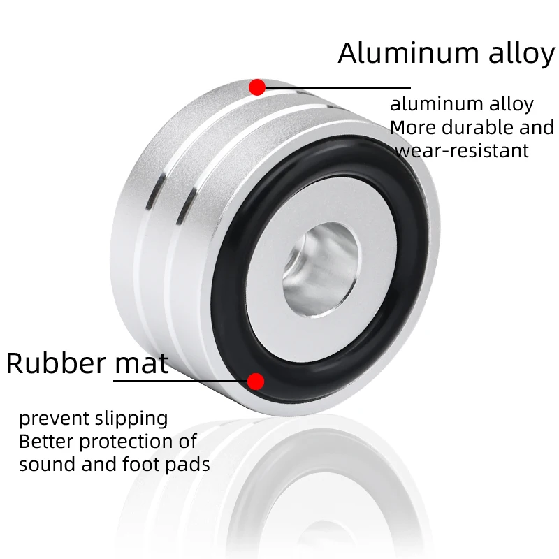 슈퍼 프리미엄 4PCS Hifi 스피커 스파이크 스탠드 피트 패드 스피커 DAC 충격 흡수 발 패드 용 알루미늄 합금