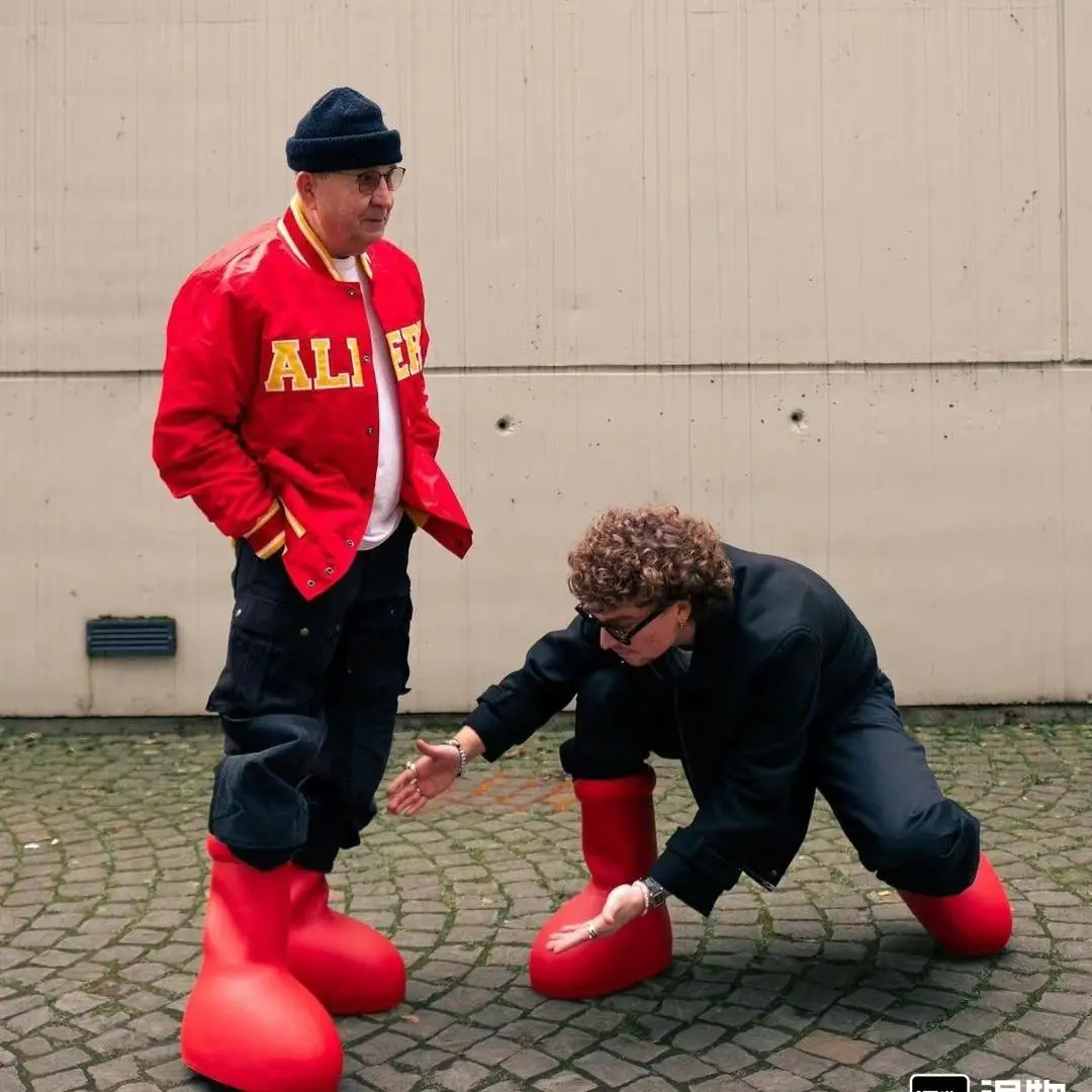 2023 Big Red Boot Men Women Designer Thick Bottom Mschf