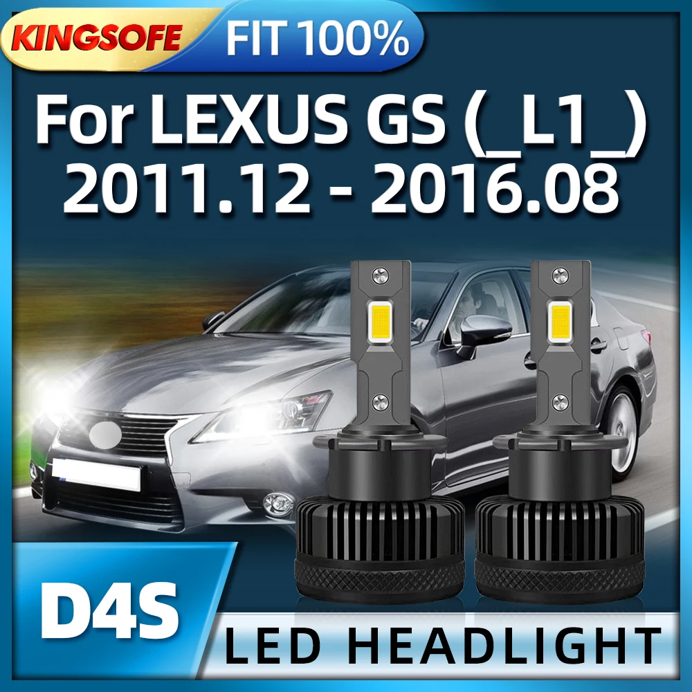 

KINGSOFE D4S LED Headlights HID Car Lamp 45000LM CSP Chip 6000K 130W For LEXUS GS (_L1_) 2011 2012 2013 2014 2015 2016