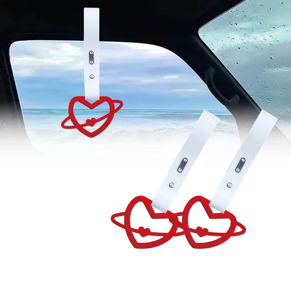 유니버설 JDM 하트 플래닛 쓰리카와 링, 자동차 실내 핸드 스트랩, 스타일리쉬한 튜닝 장식 참