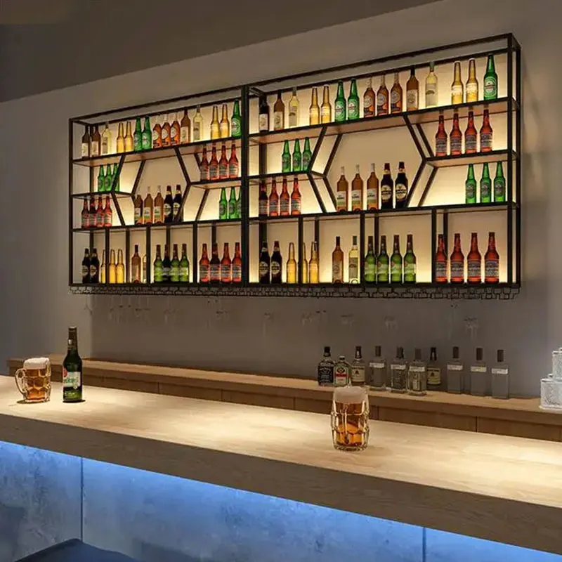 

Storage Luxury Wine Holder Display Minimalist Living Room Wall Wine Rack Restaurant Modern Estante Para Vino Home Bar Furniture