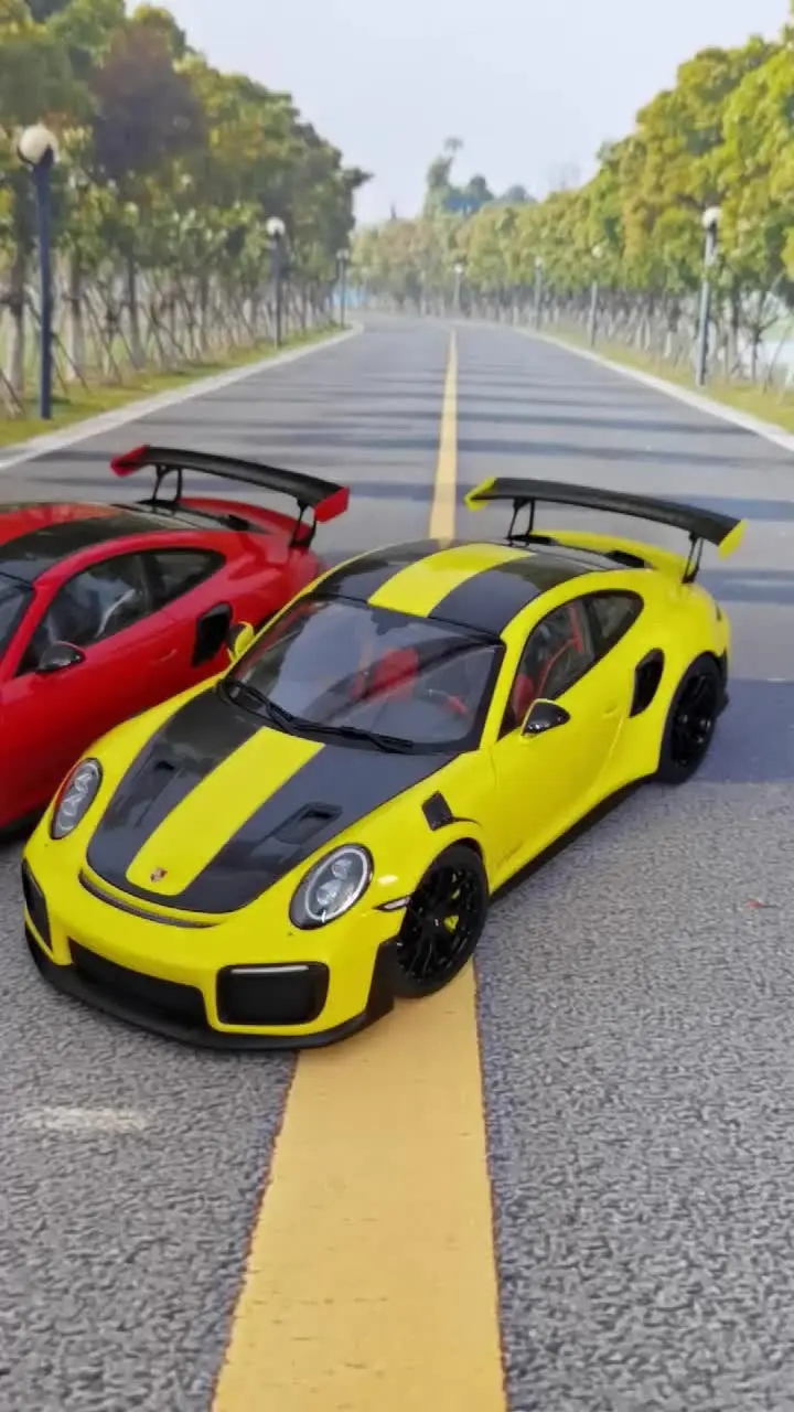 Autart 1/18 porsche 911 (991.2) gt2 rsの車モデルは、個人的な収集の