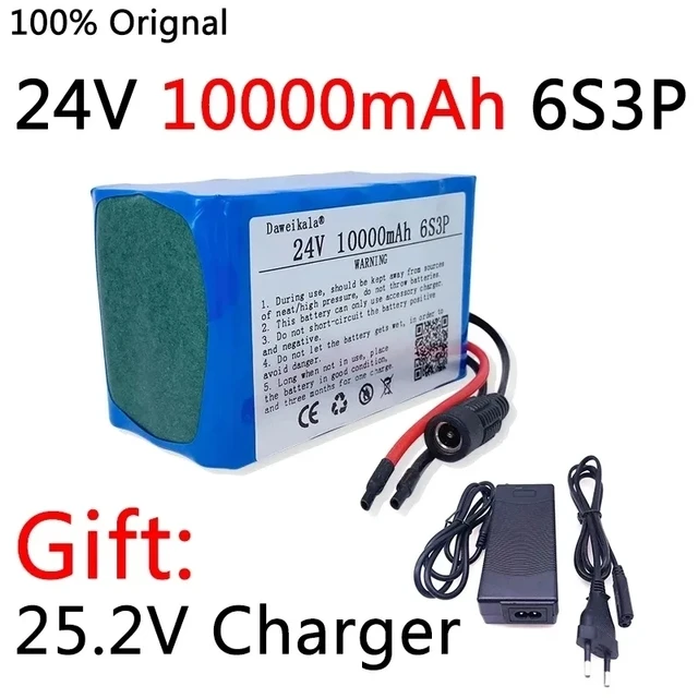 Daweikala 24V 10.0Ah 6S3P 18650 Battery Li-ion Battery 24V 10000mAh Electric  Bicycle Moped /Electric/Li Ion Battery Pack+Charger - AliExpress